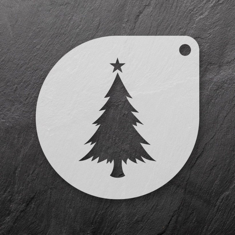 Šablona na sušenky - Vánoční strom s hvězdou