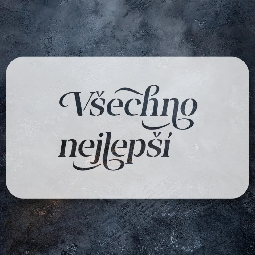 Textová šablona - Všechno nejlepší (malá)