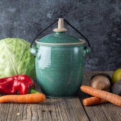 Nádoba na kvašení zeleniny Pickles -  tmavě zelená lesklá