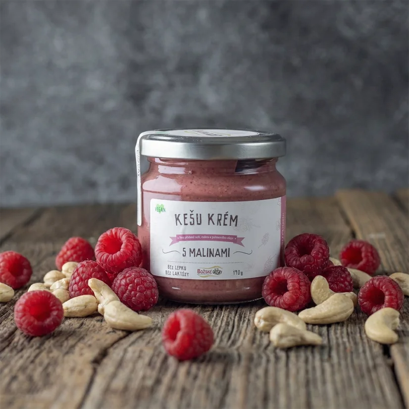Kešu krém s malinami 190g