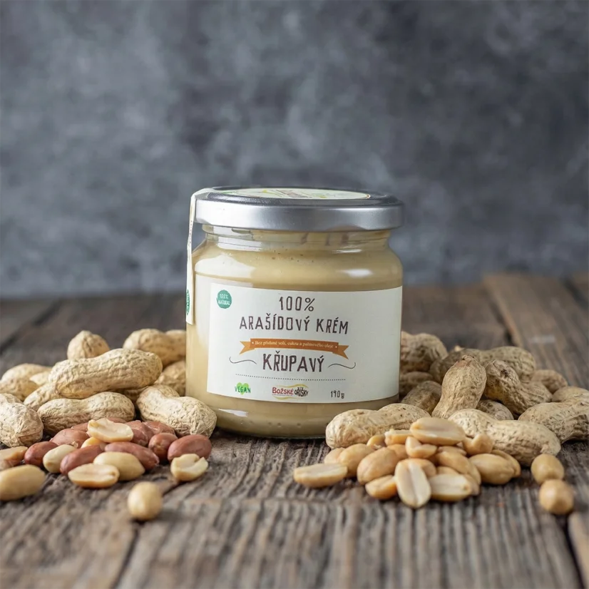 100% Arašídový krém - křupavý 190g