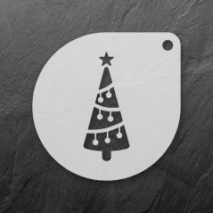 Šablona na sušenky - Ozdobený vánoční strom