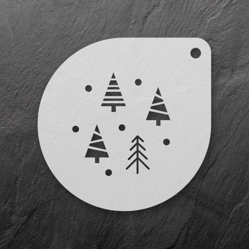 Šablona na sušenky - Vánoční les