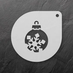 Šablona na sušenky - Vánoční baňka s vločkou