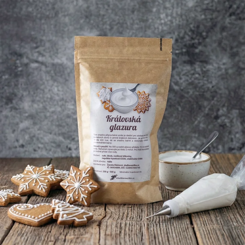 Královská glazura - Hmotnost: 250 g