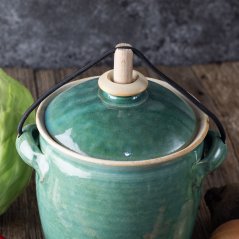 Nádoba na kvašení zeleniny Pickles -  tmavě zelená lesklá