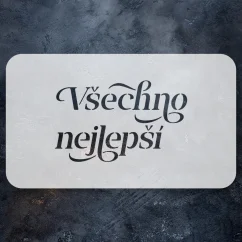 Textová šablona - Všechno nejlepší (malá)