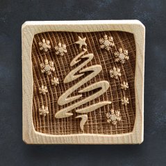 Razítko na sušenky - vánoční strom (čtverec)