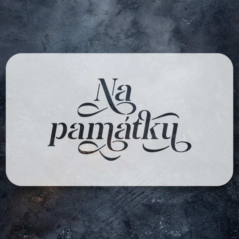 Textová šablona - Na památku (malá)