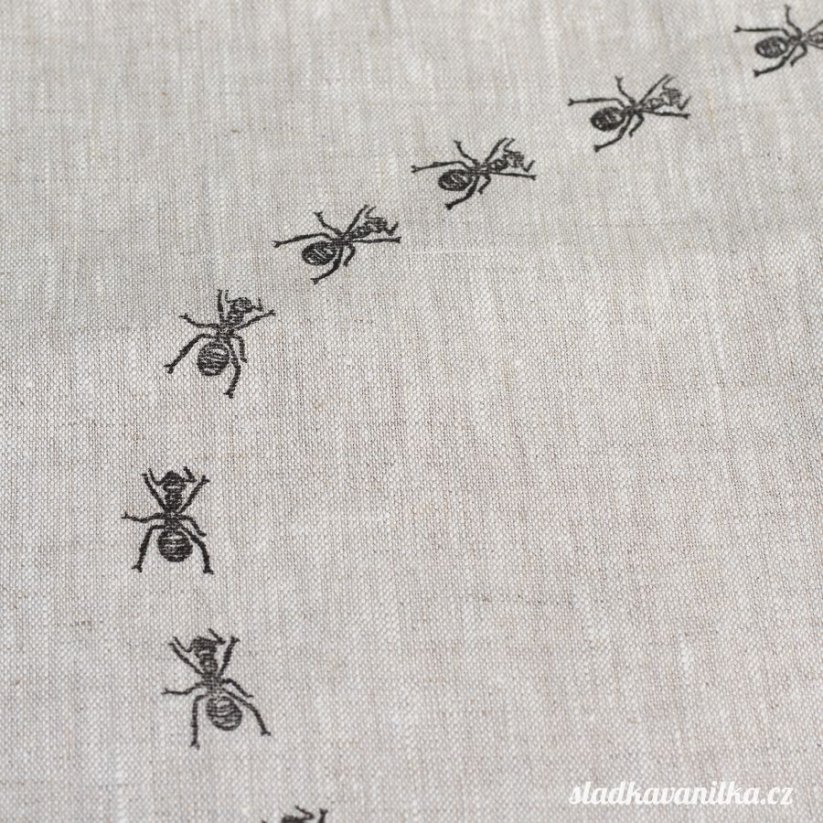 Lněný pytlík - mravenci - Velikost pytlíku: S