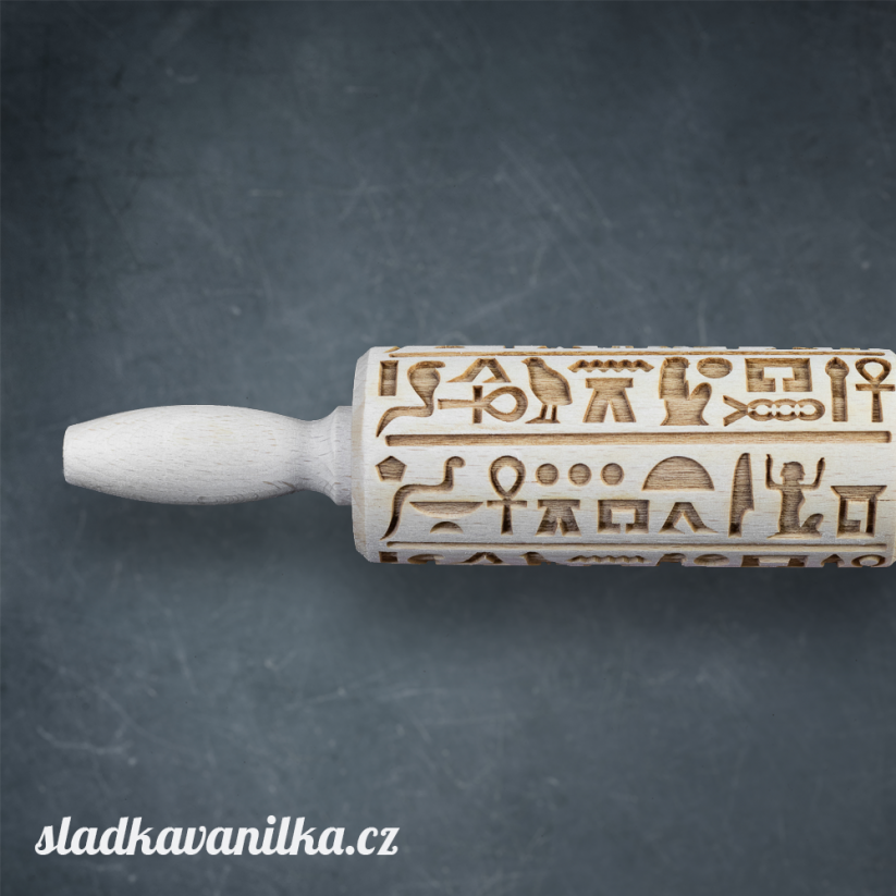 Malý  embosovaný váleček - Egyptské hieroglyfy
