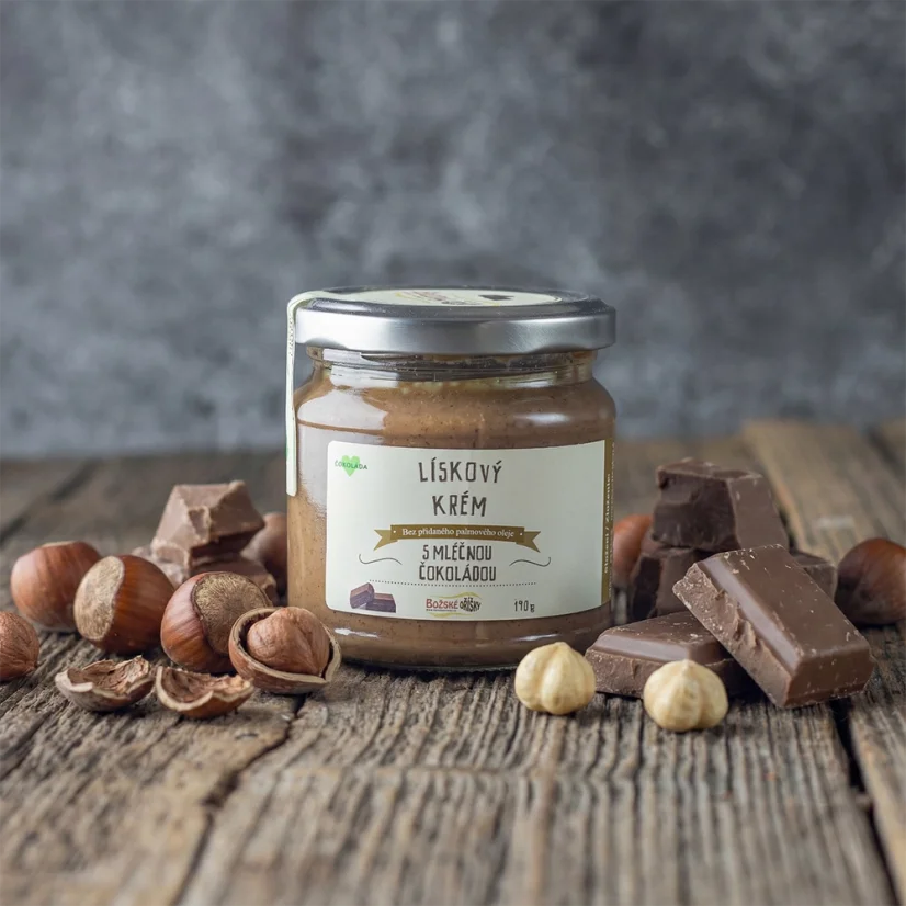 Lískový krém s mléčnou čokoládou 190 g