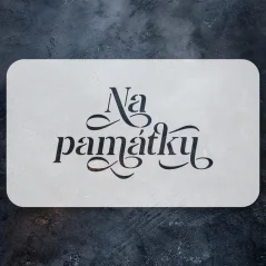 Textová šablona - Na památku (malá)