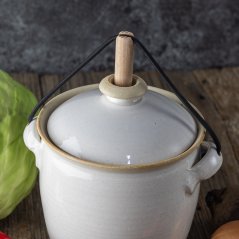 Nádoba na kvašení zeleniny Pickles - bílá lesklá