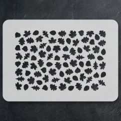 Šablona se vzorem - Podzimní listí