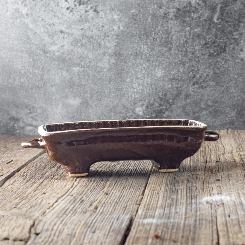 Biskupský chlebíček - kameninová forma na pečení hnědá