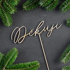 Velký zápich - děkuji (tenký ručně psaný)