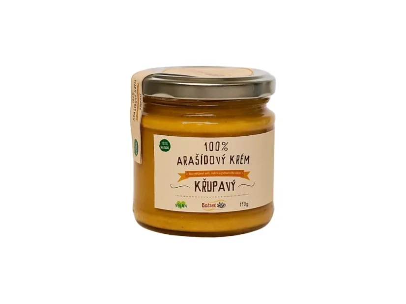 100% Arašídový krém - křupavý 190g