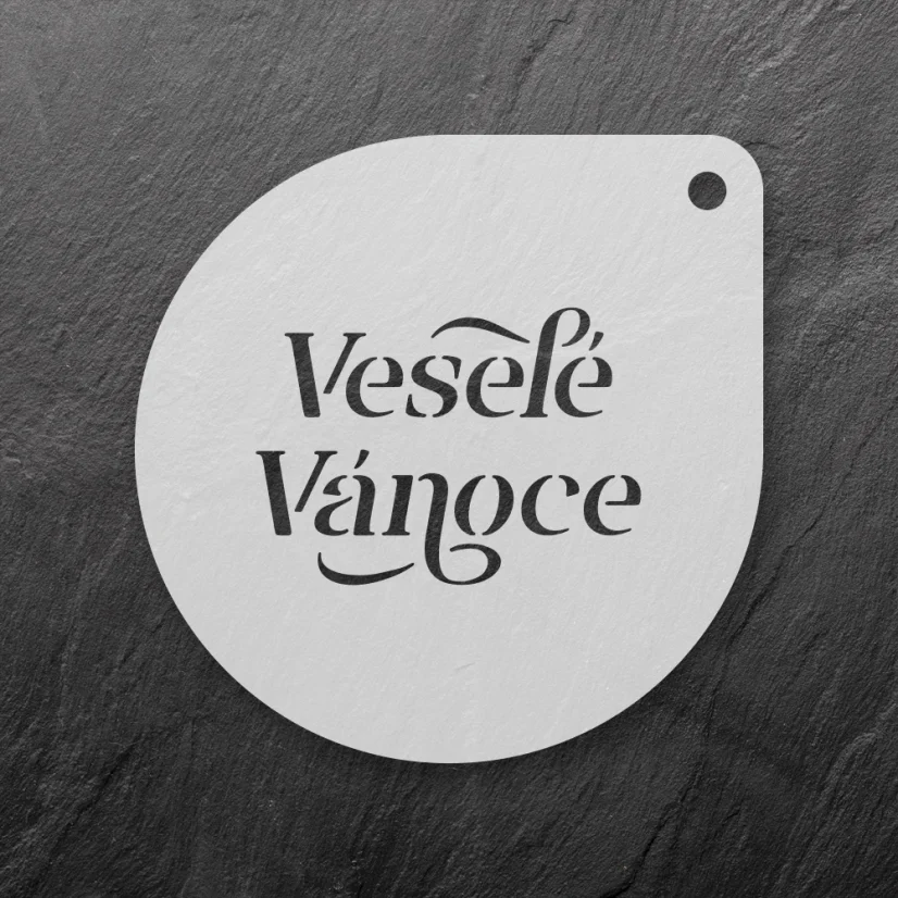 Šablona na sušenky - Veselé Vánoce