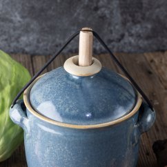 Nádoba na kvašení zeleniny Pickles -  tmavě modrá lesklá