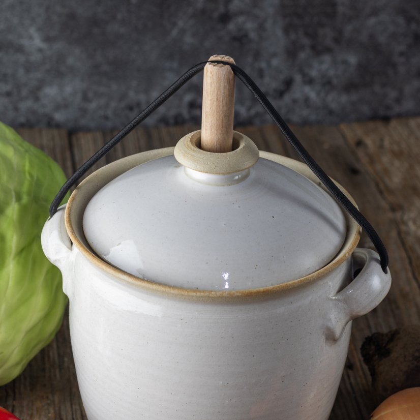 Nádoba na kvašení zeleniny Pickles - bílá lesklá