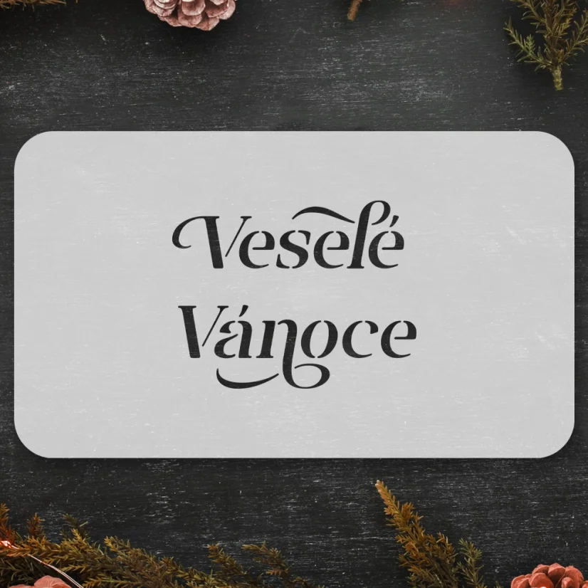 Textová šablona - Veselé Vánoce (malá)