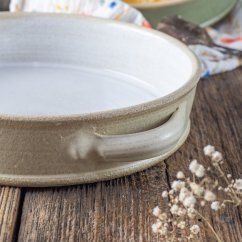 Koláčová keramická forma -  slonová kost matná