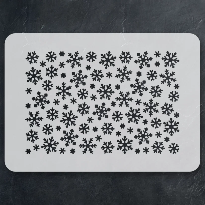 Šablona se vzorem - Vločky