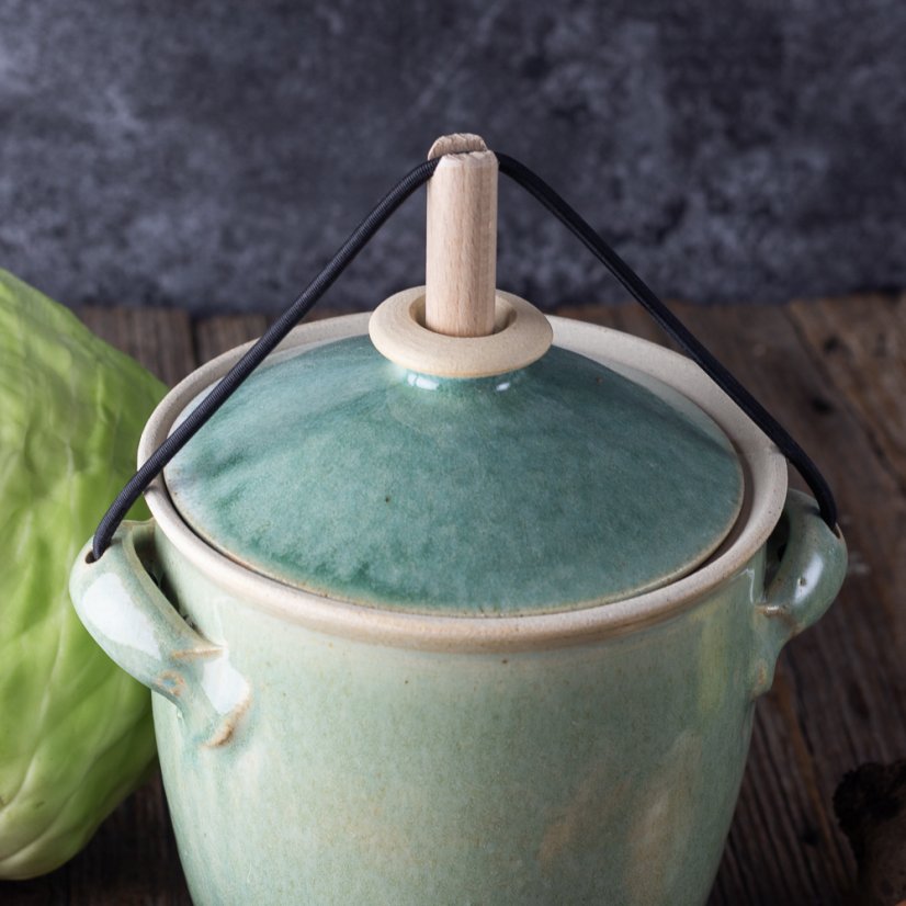 Nádoba na kvašení zeleniny Pickles -  světle zelená lesklá