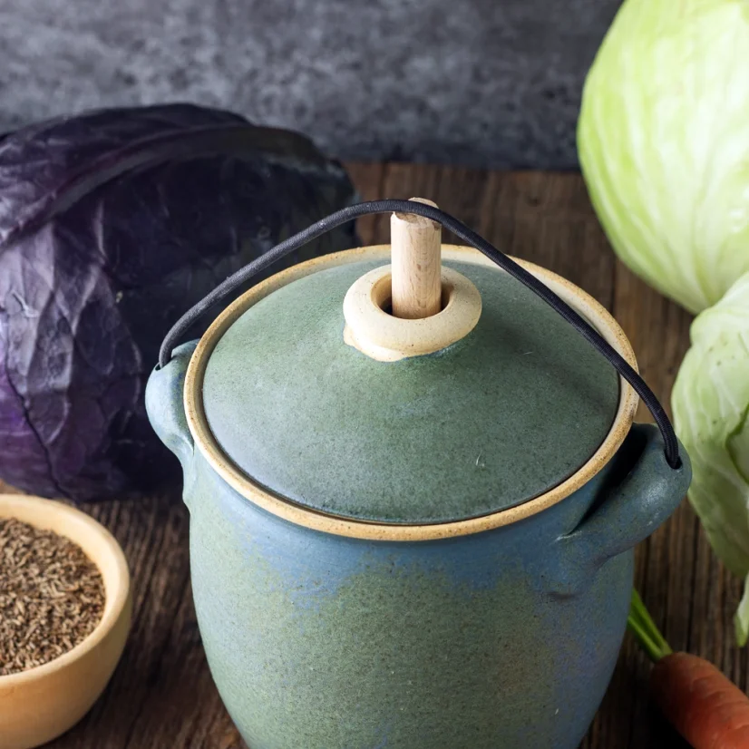 Nádoba na kvašení zeleniny Pickles - modrá matná