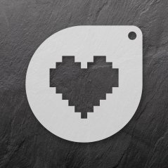 Šablona na sušenky - Pixelové srdce