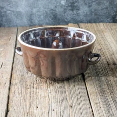 Bábovka klasická - kameninová forma na pečení hnědá