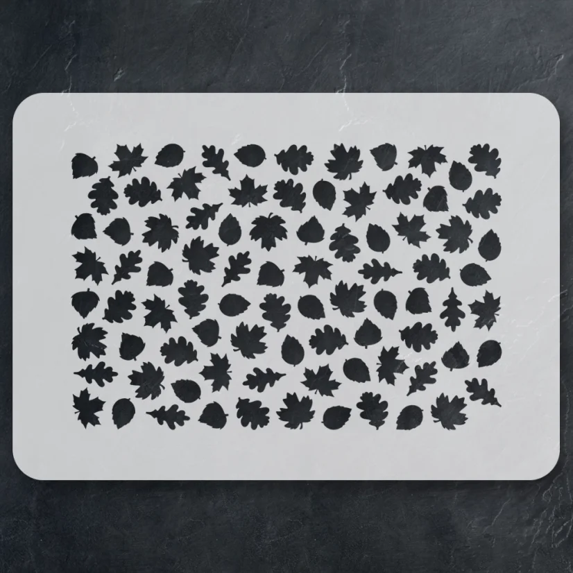 Šablona se vzorem - Podzimní listí