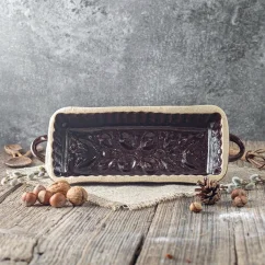 Biskupský chlebíček - kameninová forma na pečení hnědá